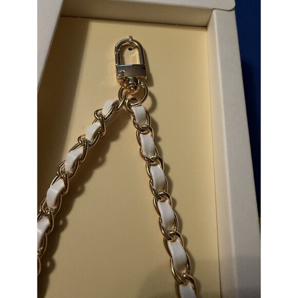 Artikl Wristlet Phone Strap White 11.8" Gold Compatible W/all The Smartphones - Picture 3 of 8
